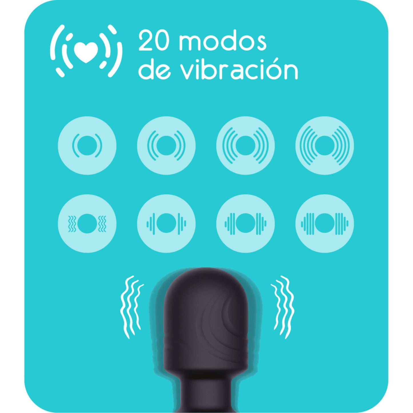 Masajeador Vibrador Microfono 20 Modos Vibración