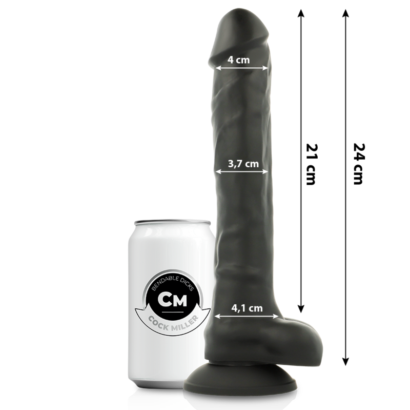 Dildo Realista Negro Con Ventosa Medidas