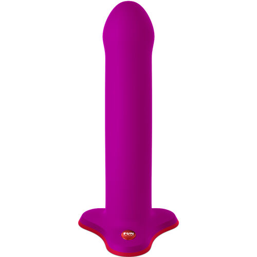 Dildo Magnum morado de frente, con la base ancha y la ventosa