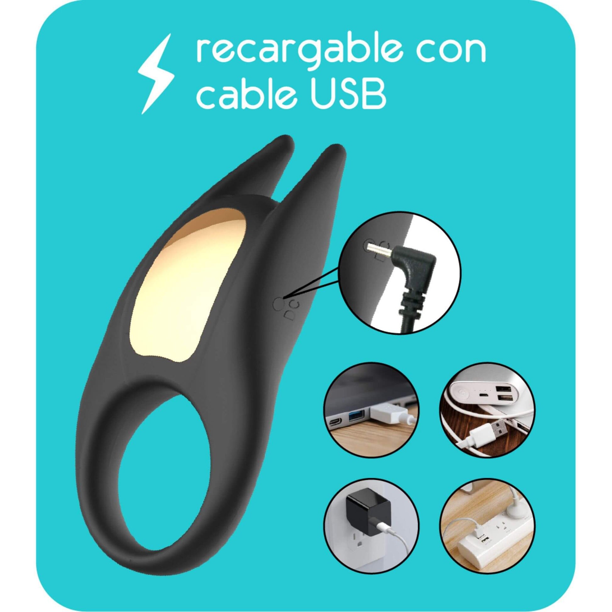 Anillo Vibrador Sexual Pene Recargable