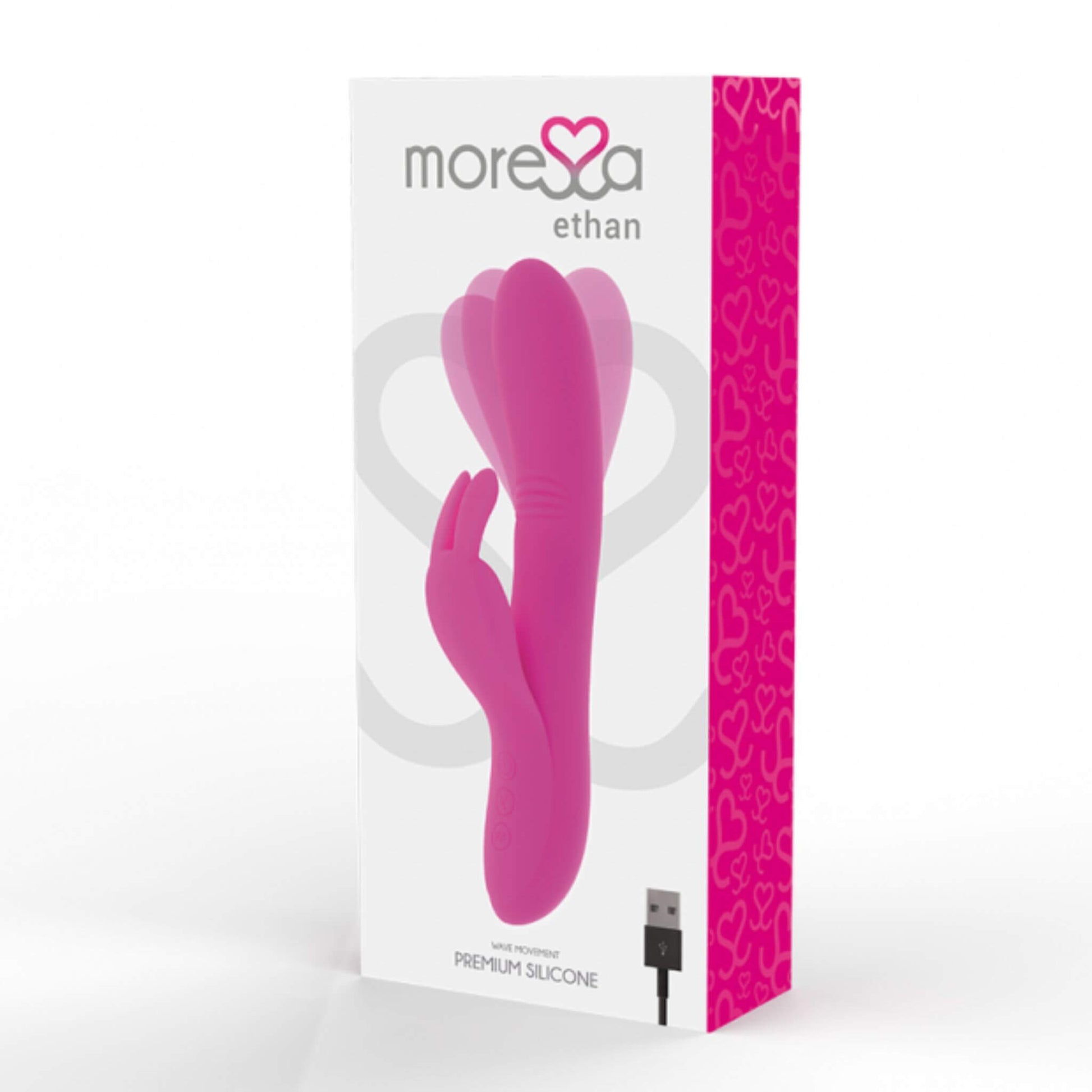 Consolador Vibrador Conejo Doble Punto G Rosa Empaque