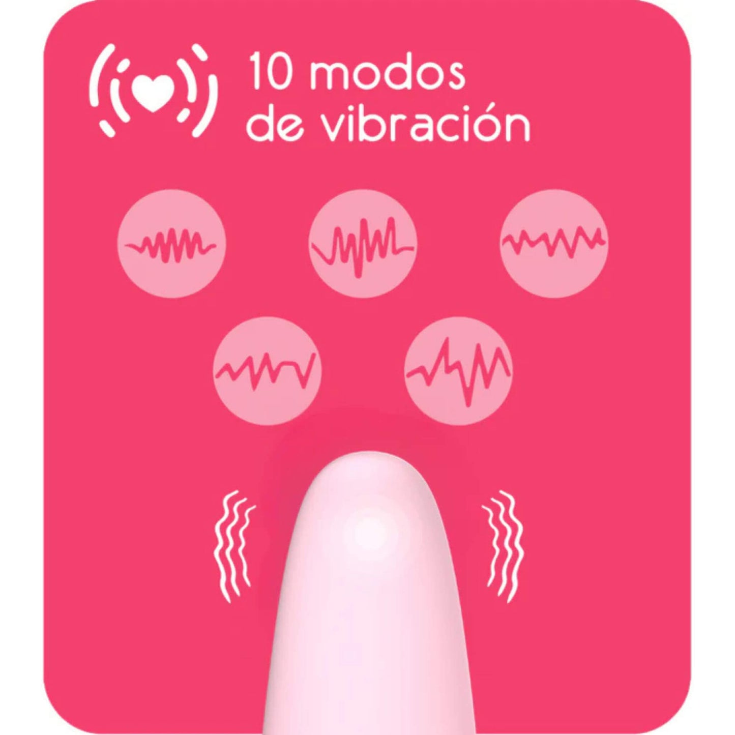GEA Vibrador Clítoris Ergonómico Rosa 10 Modos de Vibración