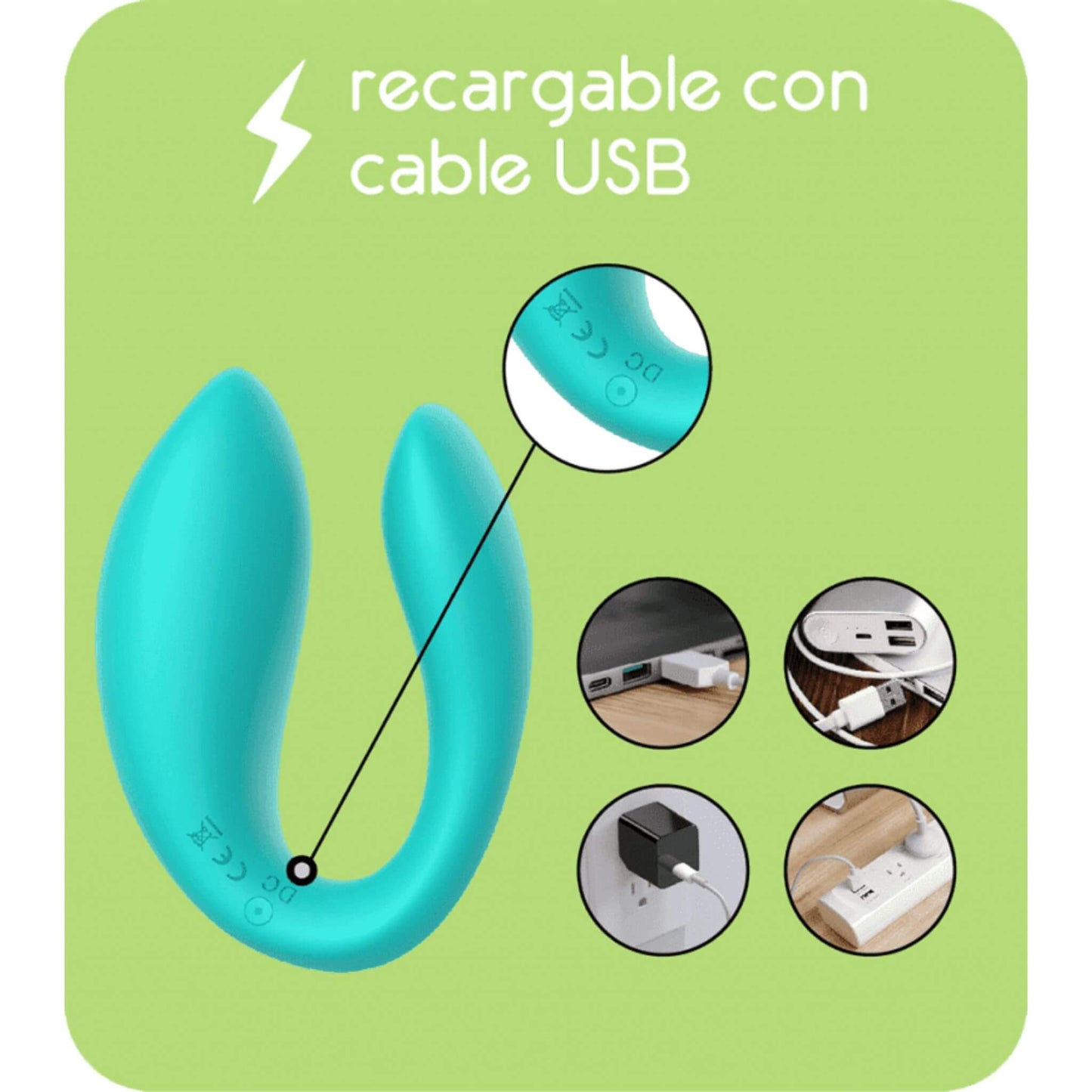 Vibrador A Distancia Parejas Control Remoto Pinza Getlov Recargable