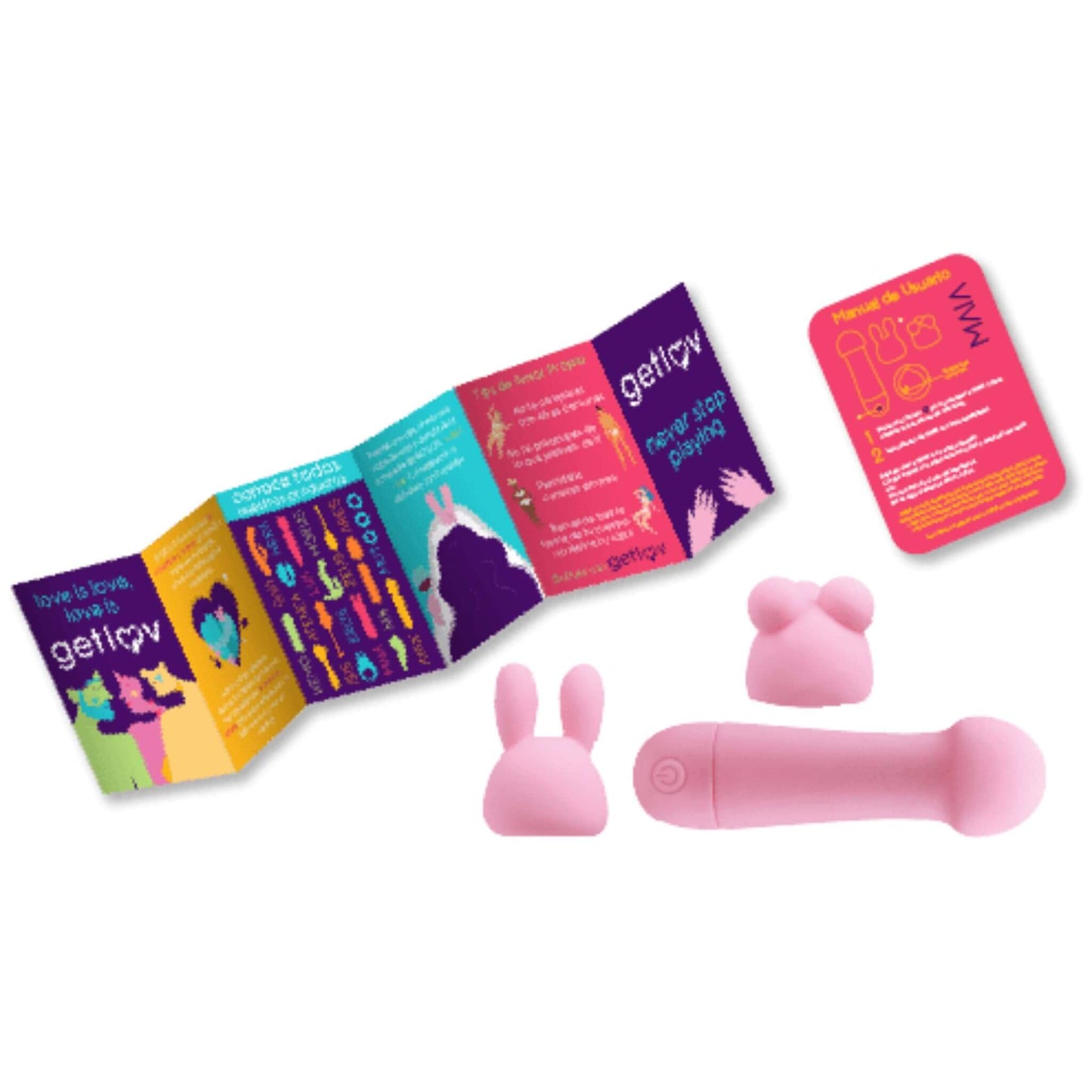 Bala Vibradora Consolador Conejo Folleto