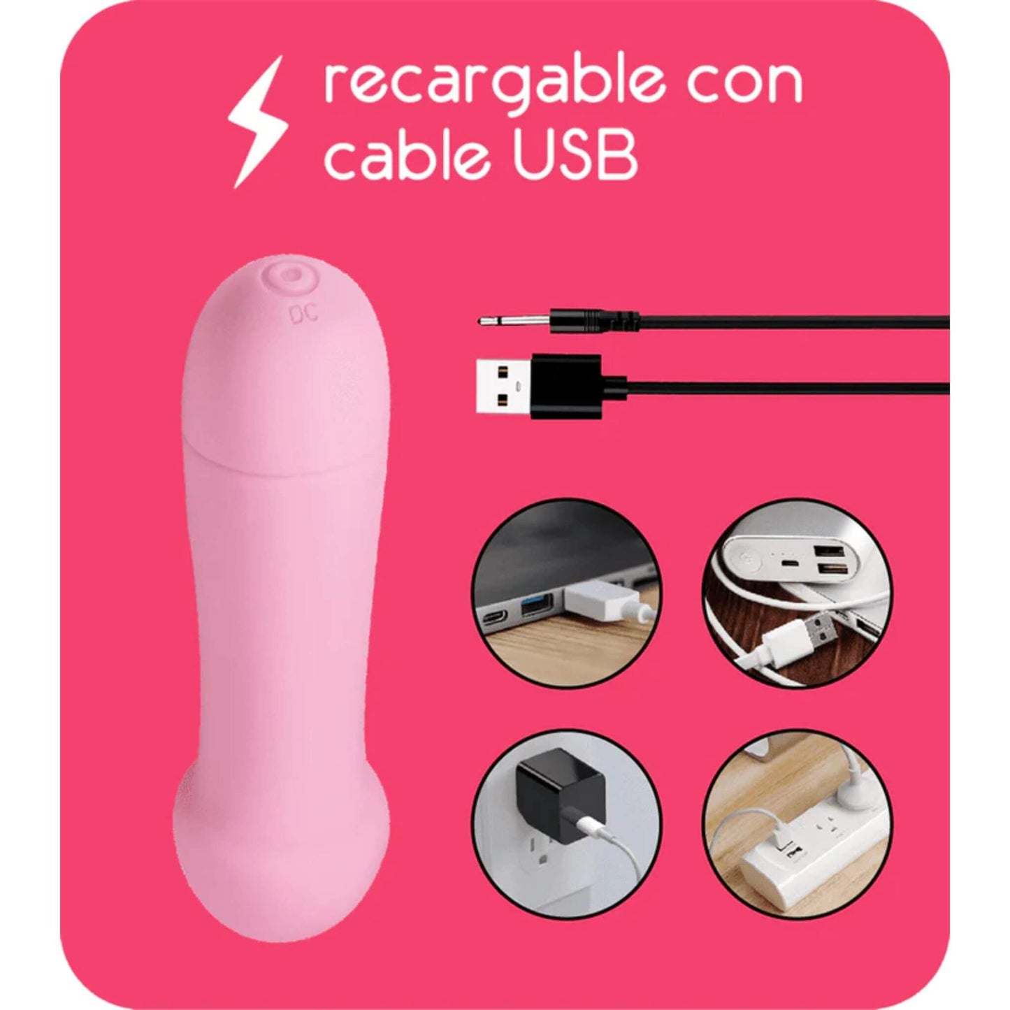 Bala Vibradora Consolador Conejo Recargable