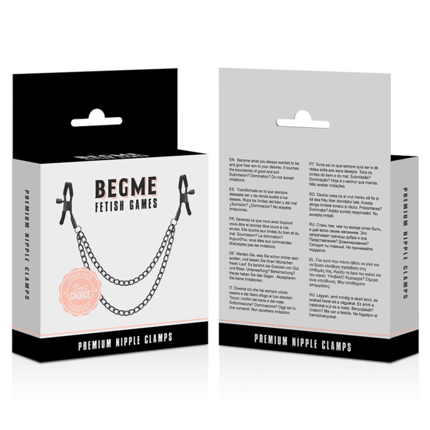 Pinzas Para Pezones Bondage BDSM Cadena Empaque