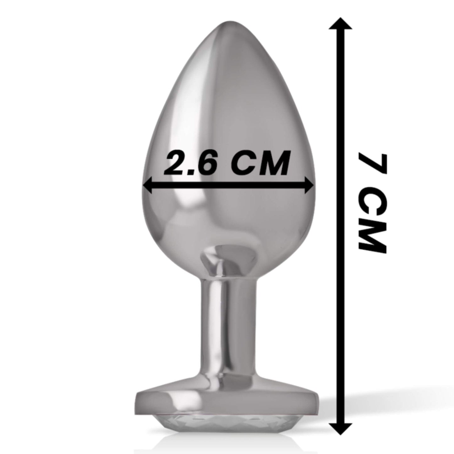Plug Anal Butt Metal Cristal Medidas