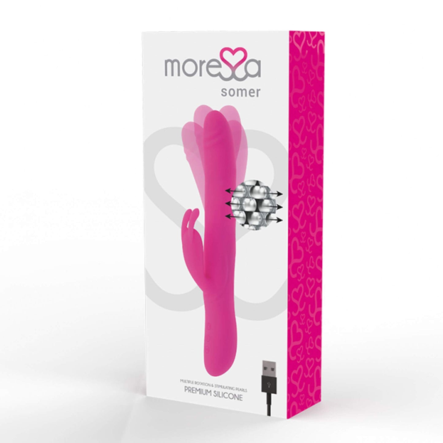 Consolador Vibrador Conejo Doble Rotacion Empaque