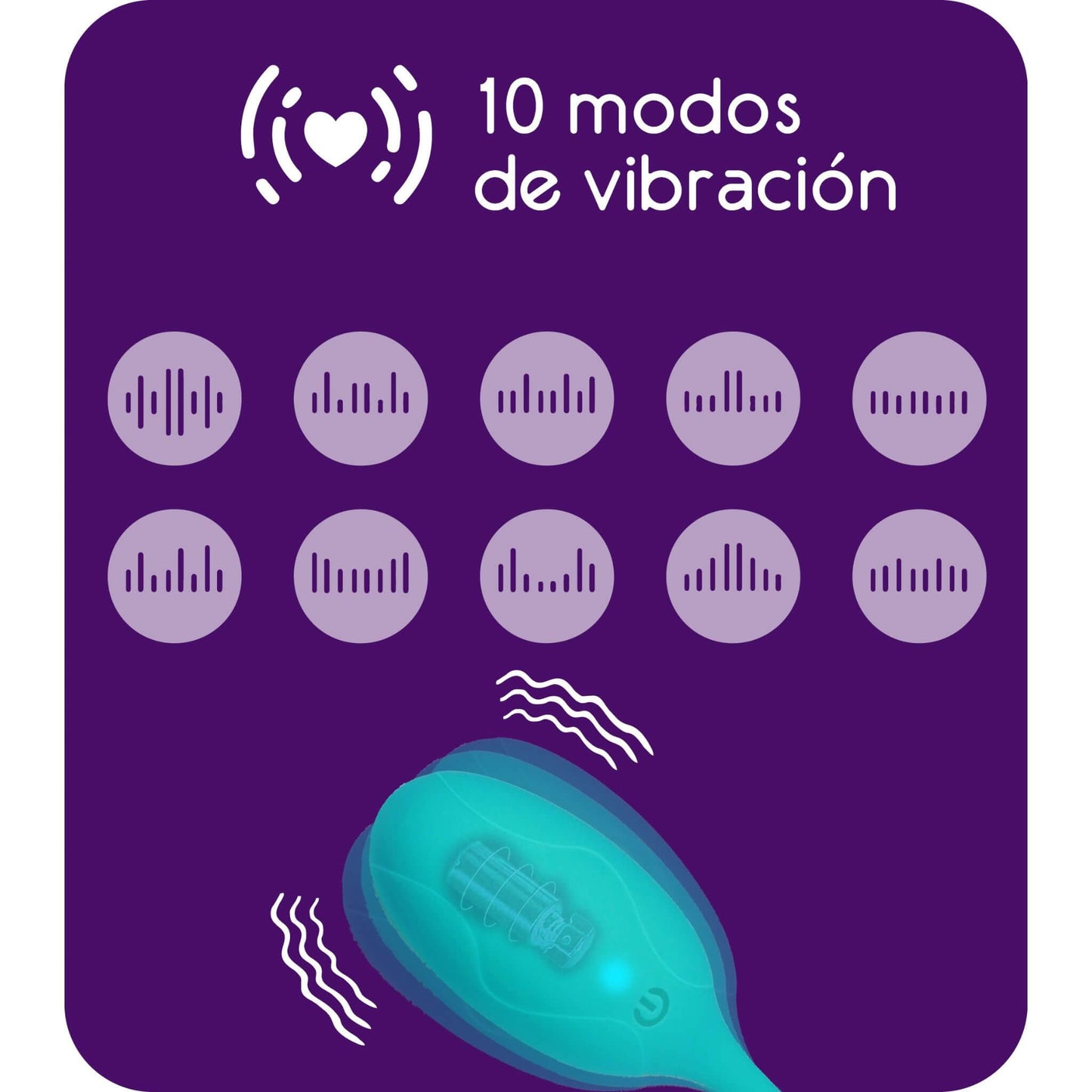 Huevo Vibrador Sexual Erótico a Distancia Control Remoto 10 Modos Vibracion
