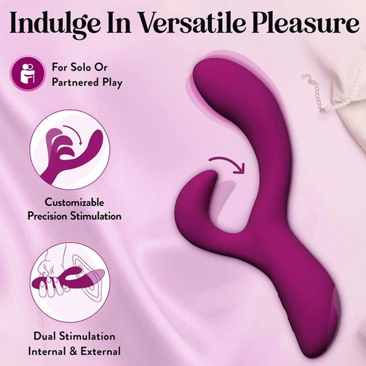 vibrador doble conejito flexible