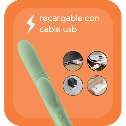 Vibrador Doble Conejito Recargable