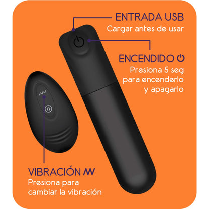 Bala Vibradora Control Remoto Instrucciones
