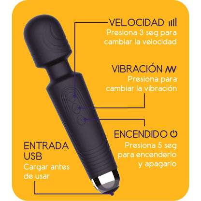 Masajeador Vibrador Microfono Instrucciones