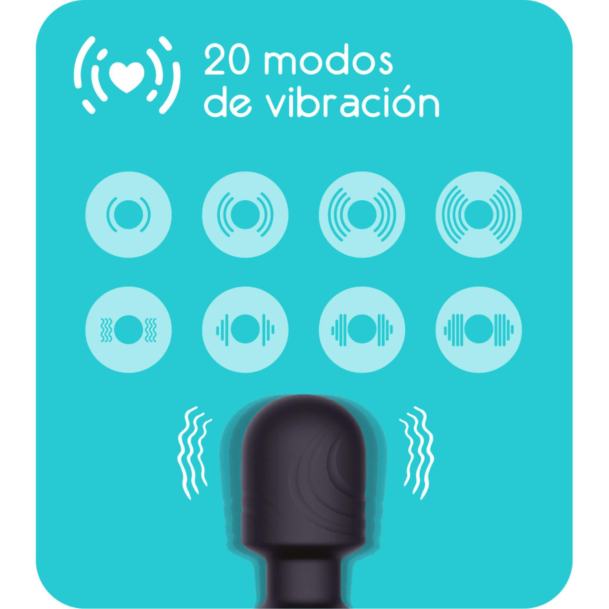 Masajeador Vibrador Microfono 20 Modos Vibración