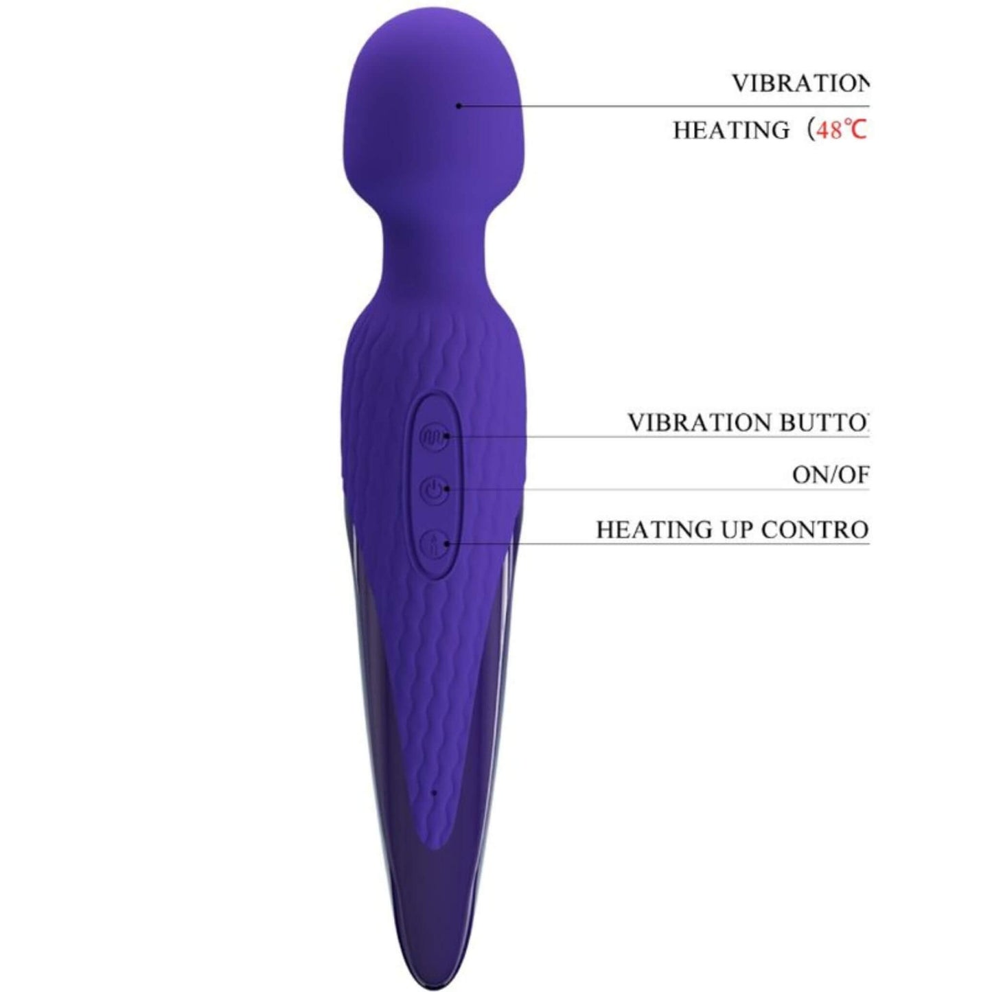 wand vibrador varita recargable efecto calor