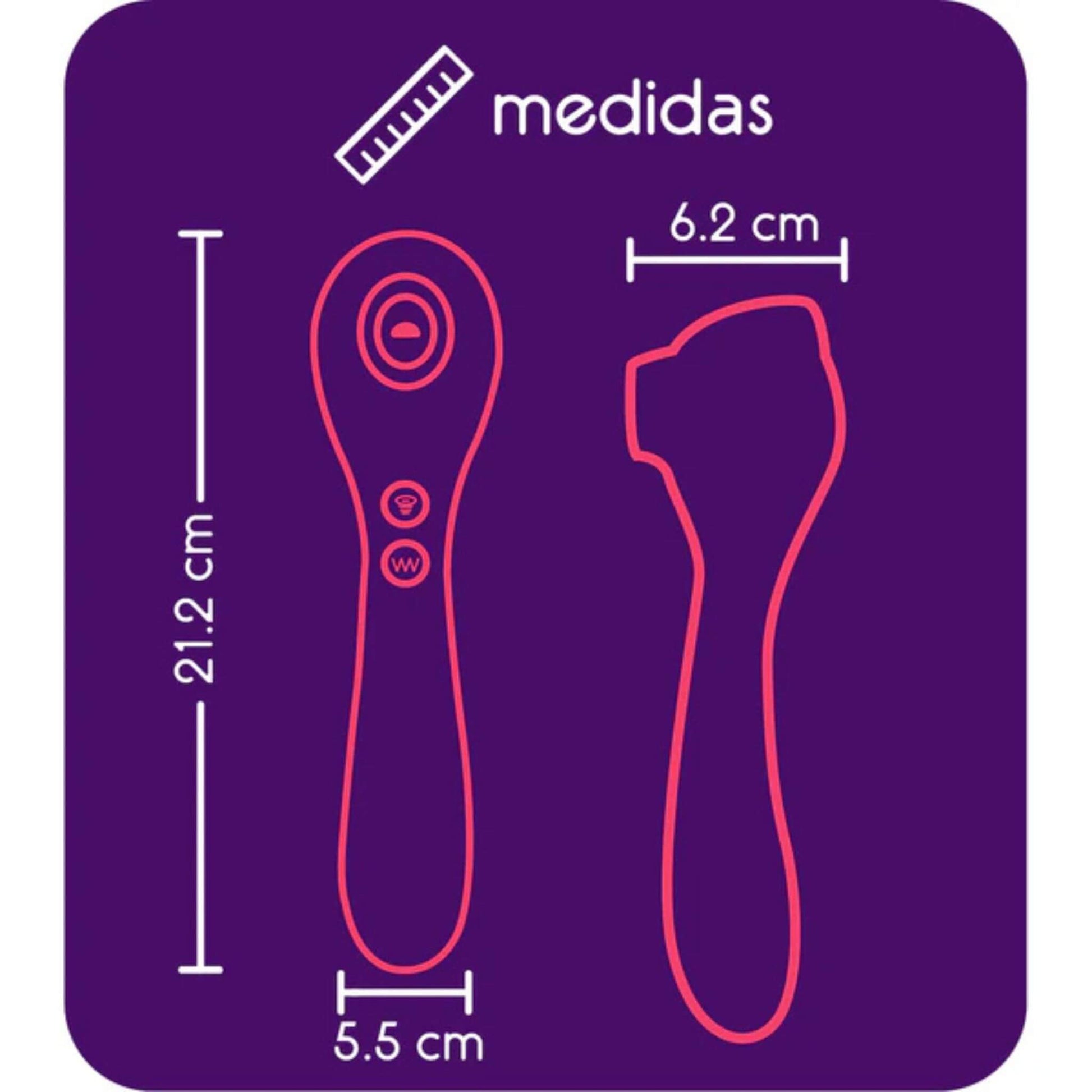 Vibrador Punto G y Succionador de Clítoris Medidas