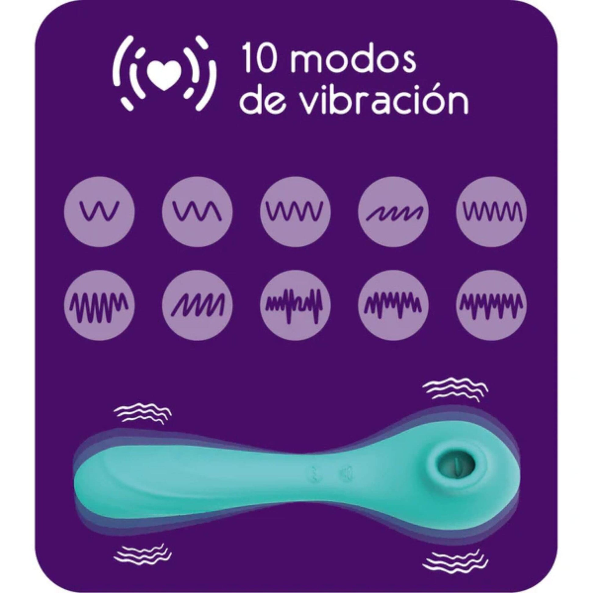 Vibrador Punto G y Succionador de Clítoris 10 Modos de vibracion y succion