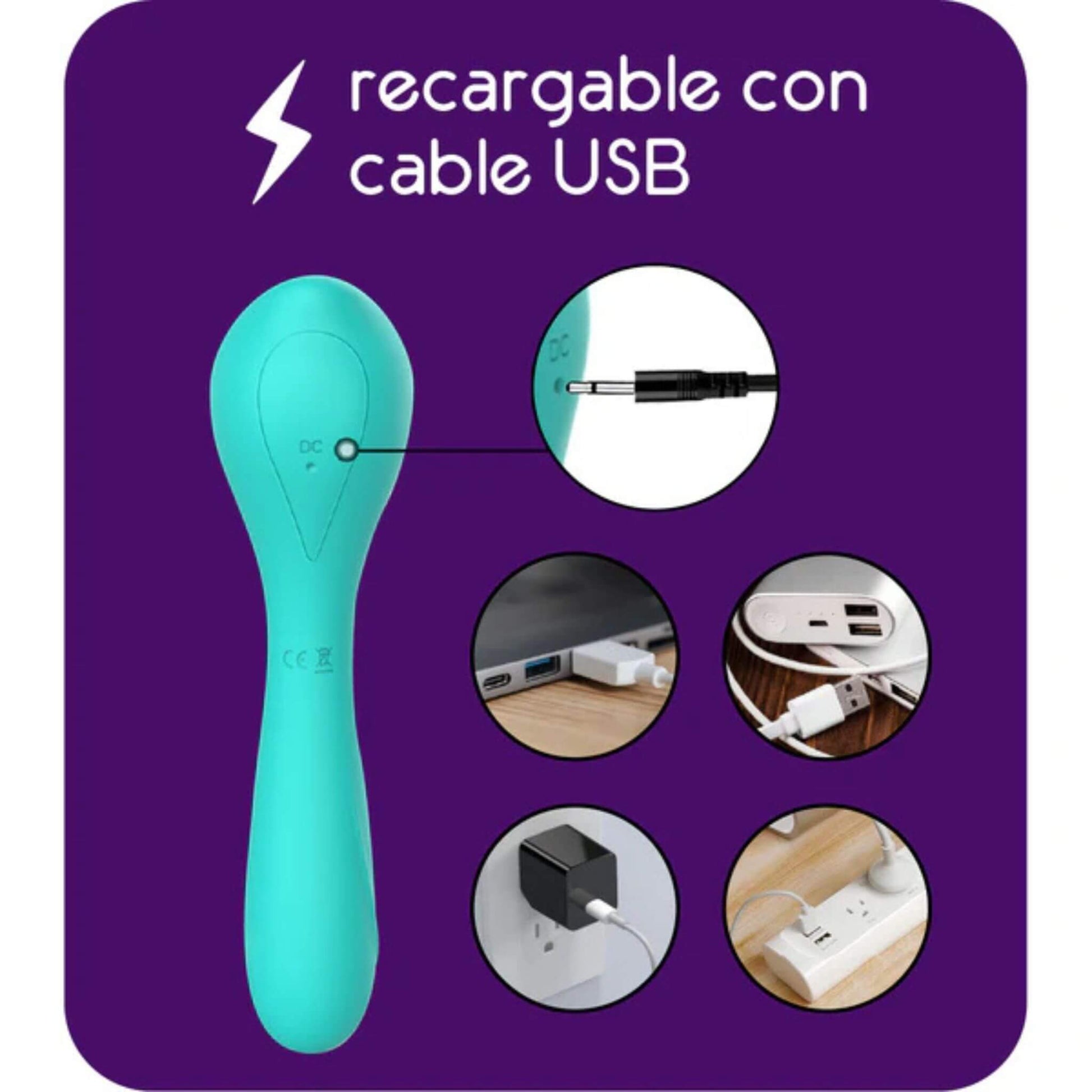 Vibrador Punto G y Succionador de Clítoris Recargable