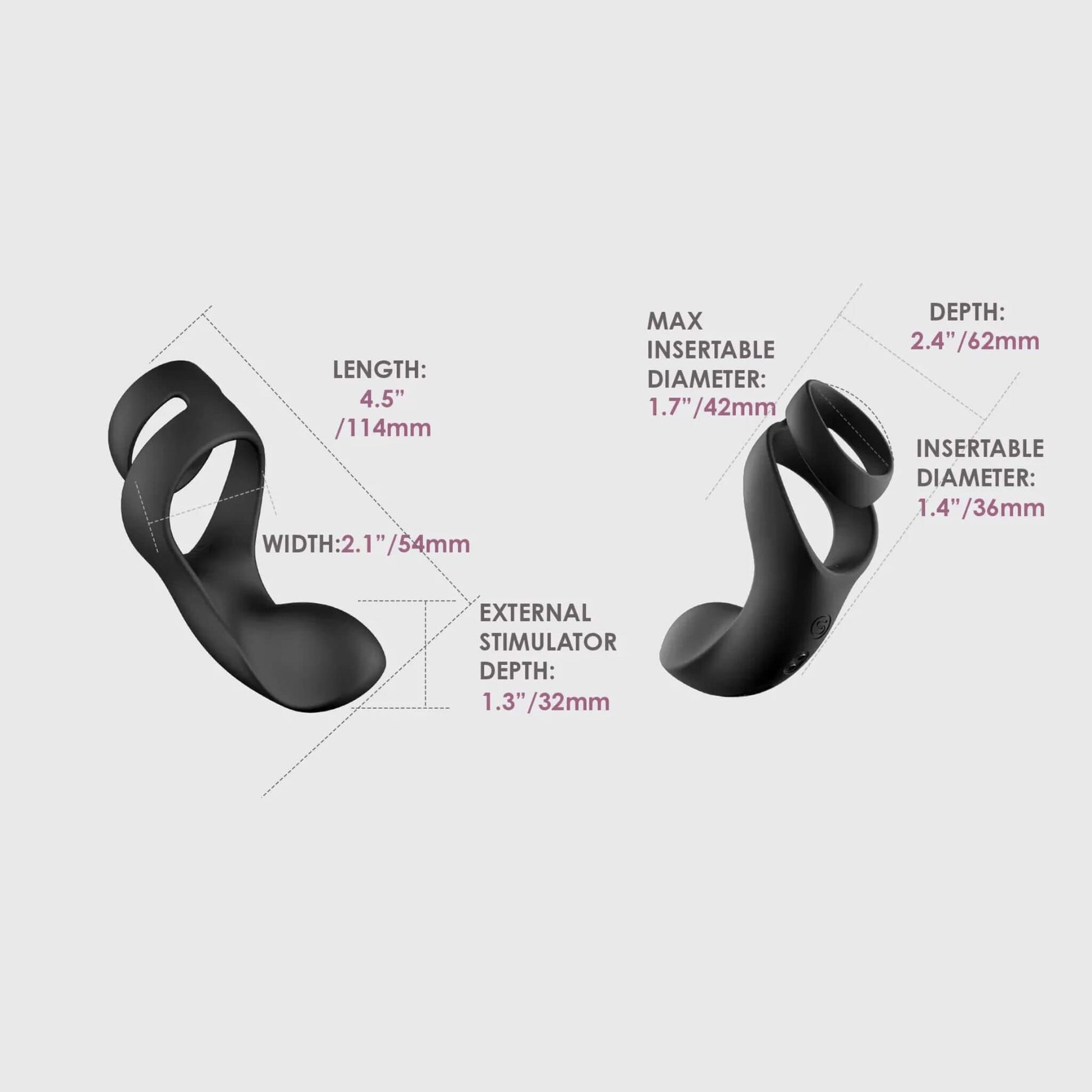 Anillo Vibrador Doble Preineal Medidas