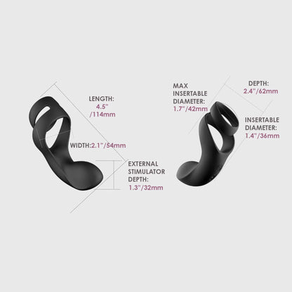 Anillo Vibrador Doble Preineal Medidas