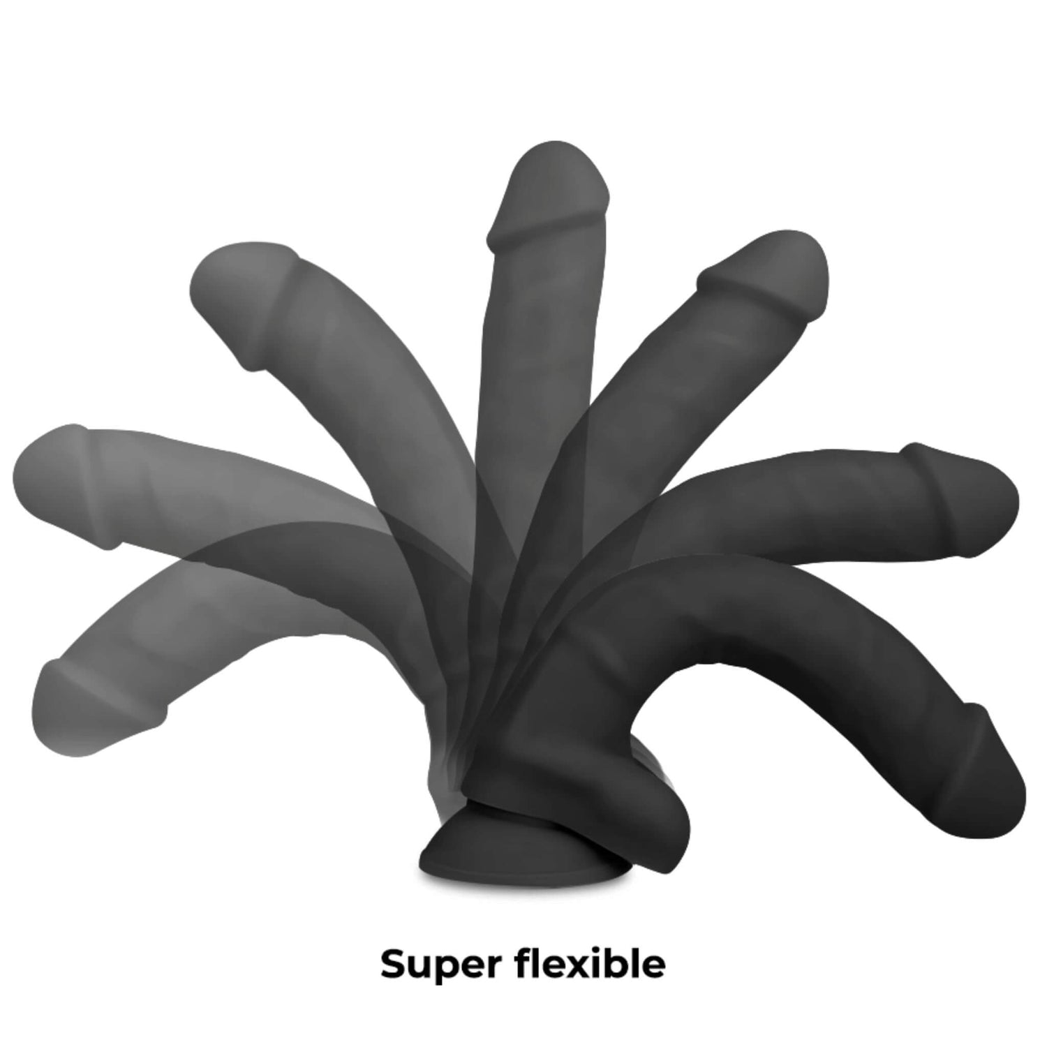 Dildo Realista Negro Con Ventosa flexible