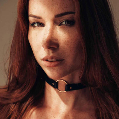 Collar Choker BDSM Cuero Vegano Modelo