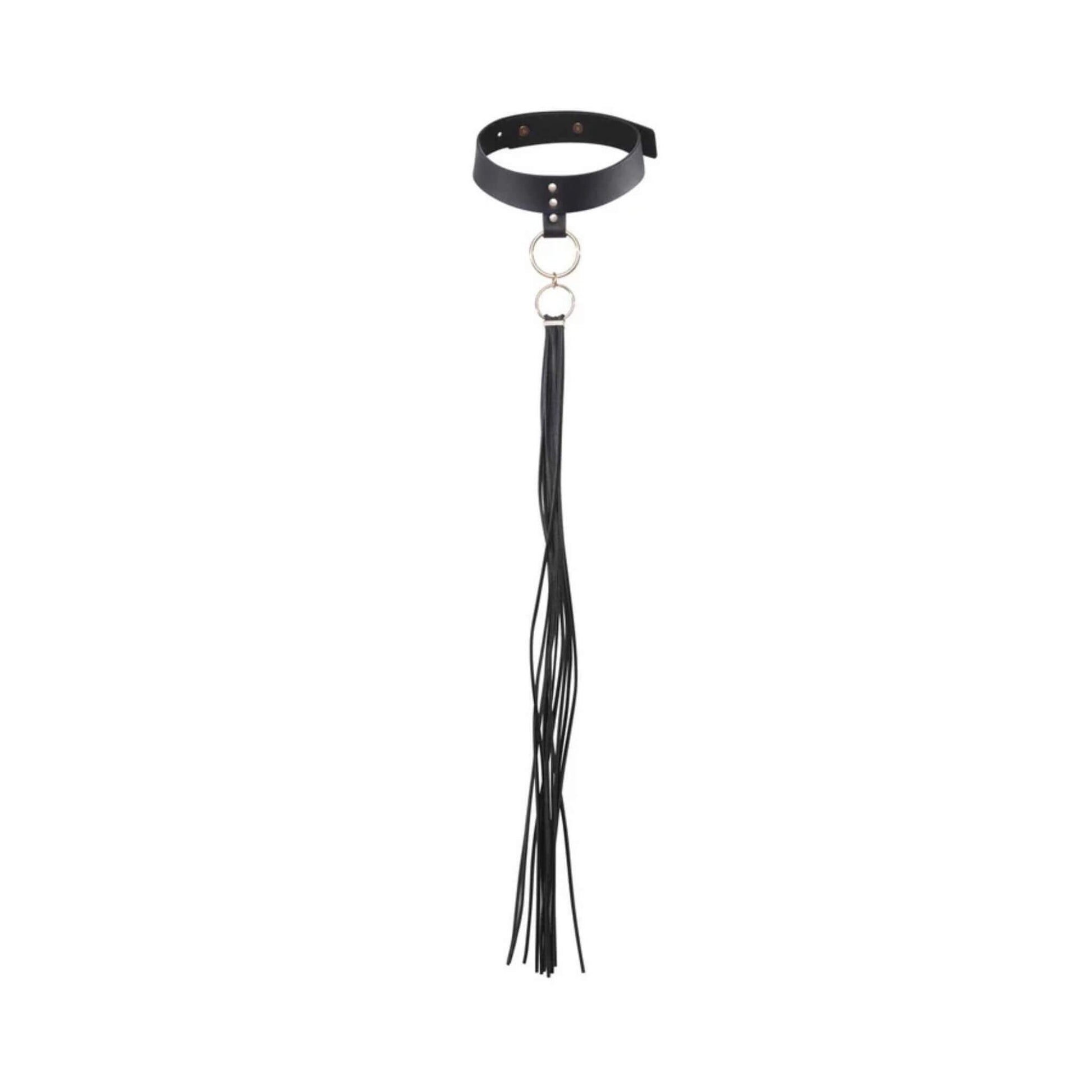 Collar con Flecos BDSM Cuero Vegano