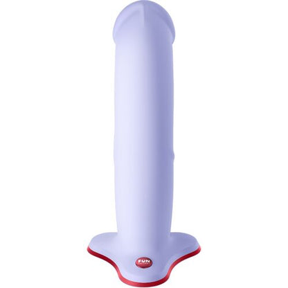 Dildo The Boss violeta de frente, con la base ancha compatible con arnés