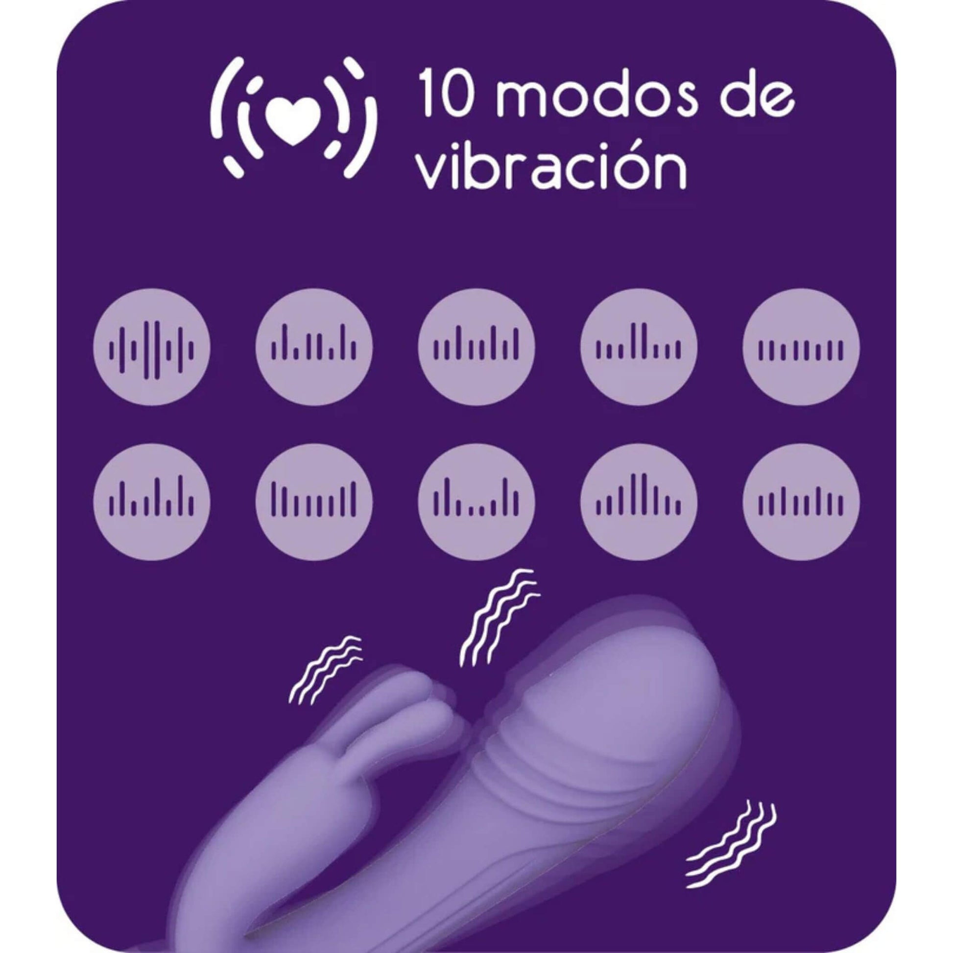 Consolador Vibrador Conejo Doble 10 Modos Vibracion