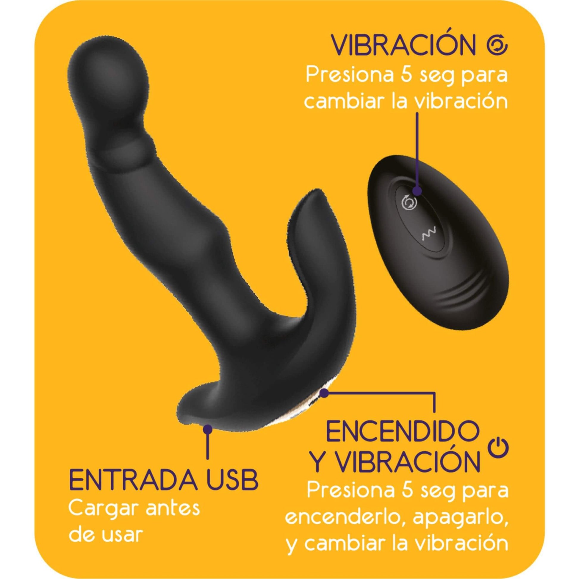 Vibrador Anal Masaje Prostata a Distancia Instrucciones