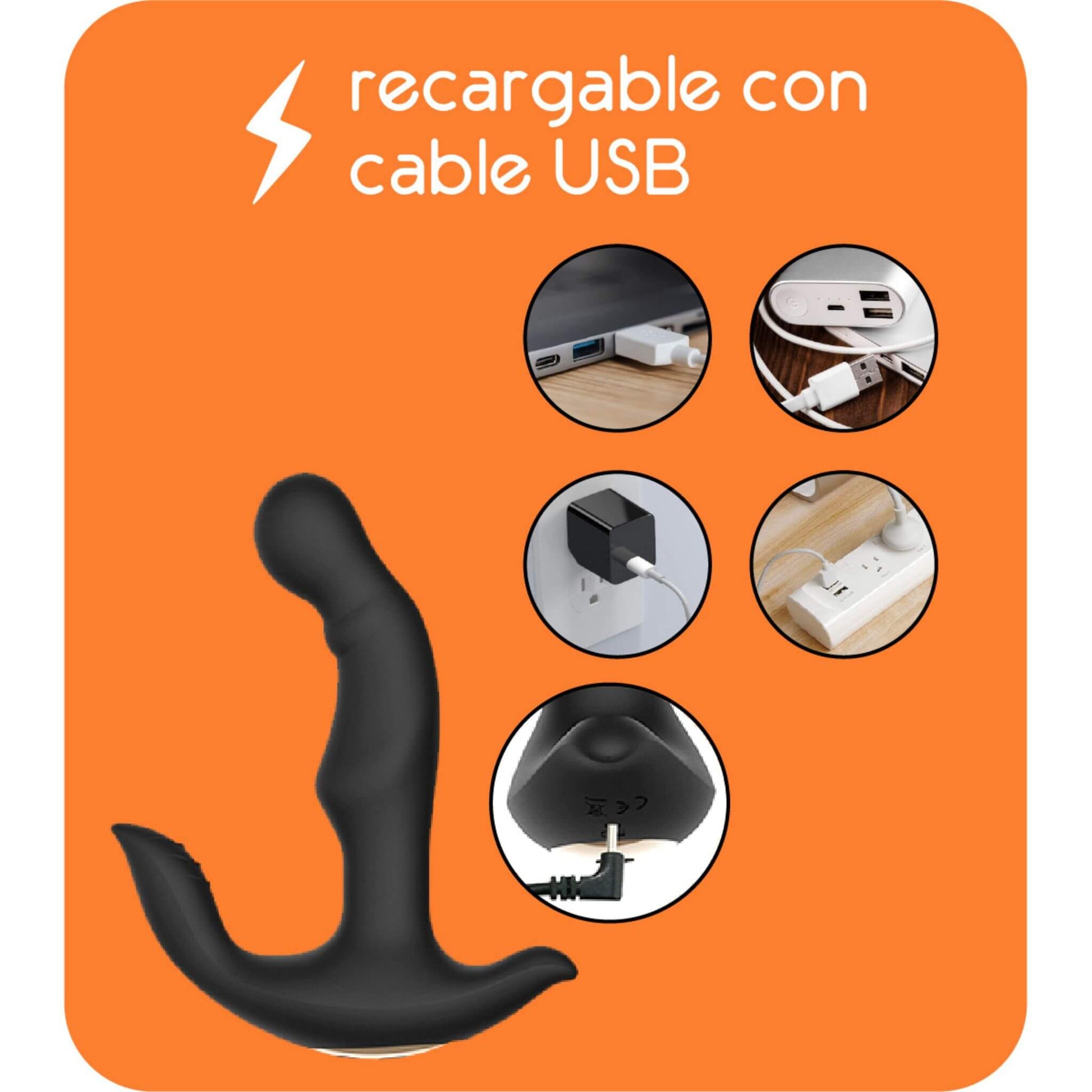 Vibrador Anal Masaje Prostata a Distancia Recargable