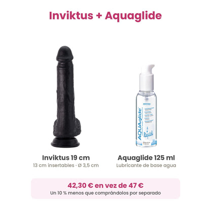 Pack Inviktus de 19 cm y lubricante Aquaglide de 125 ml por 42,30 € en vez de 47 €
