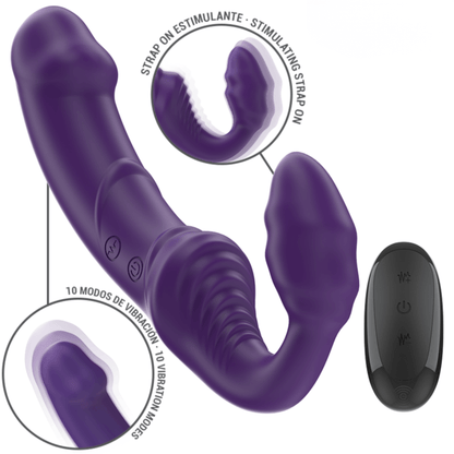 vibrador doble para parejas, sustituye tu arnés o strap-on