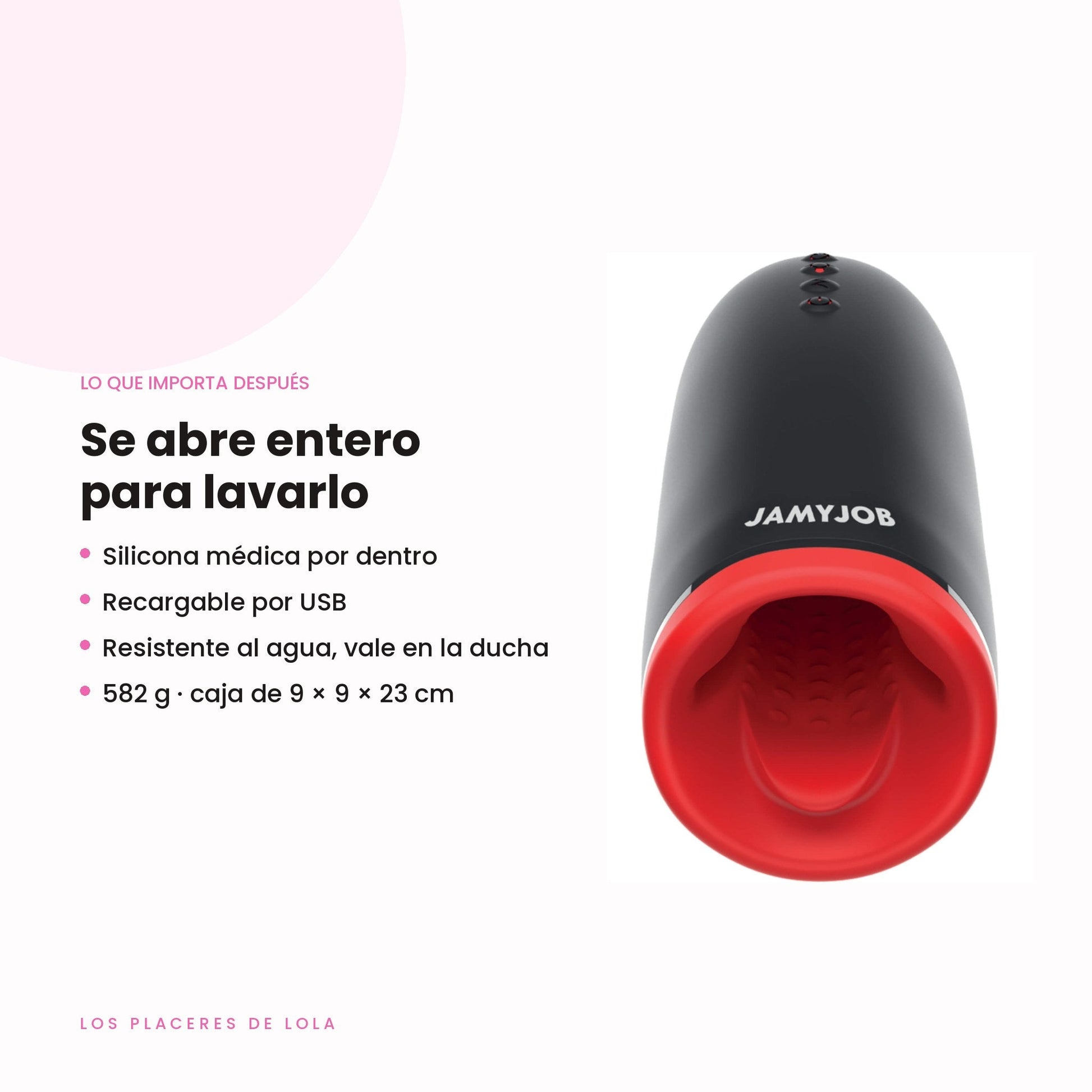El Spin-X se abre entero para lavarlo: silicona médica, recargable por USB y resistente al agua