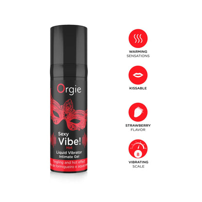 Orgie Vibrador Liquido Gel Intimo Efecto Calor