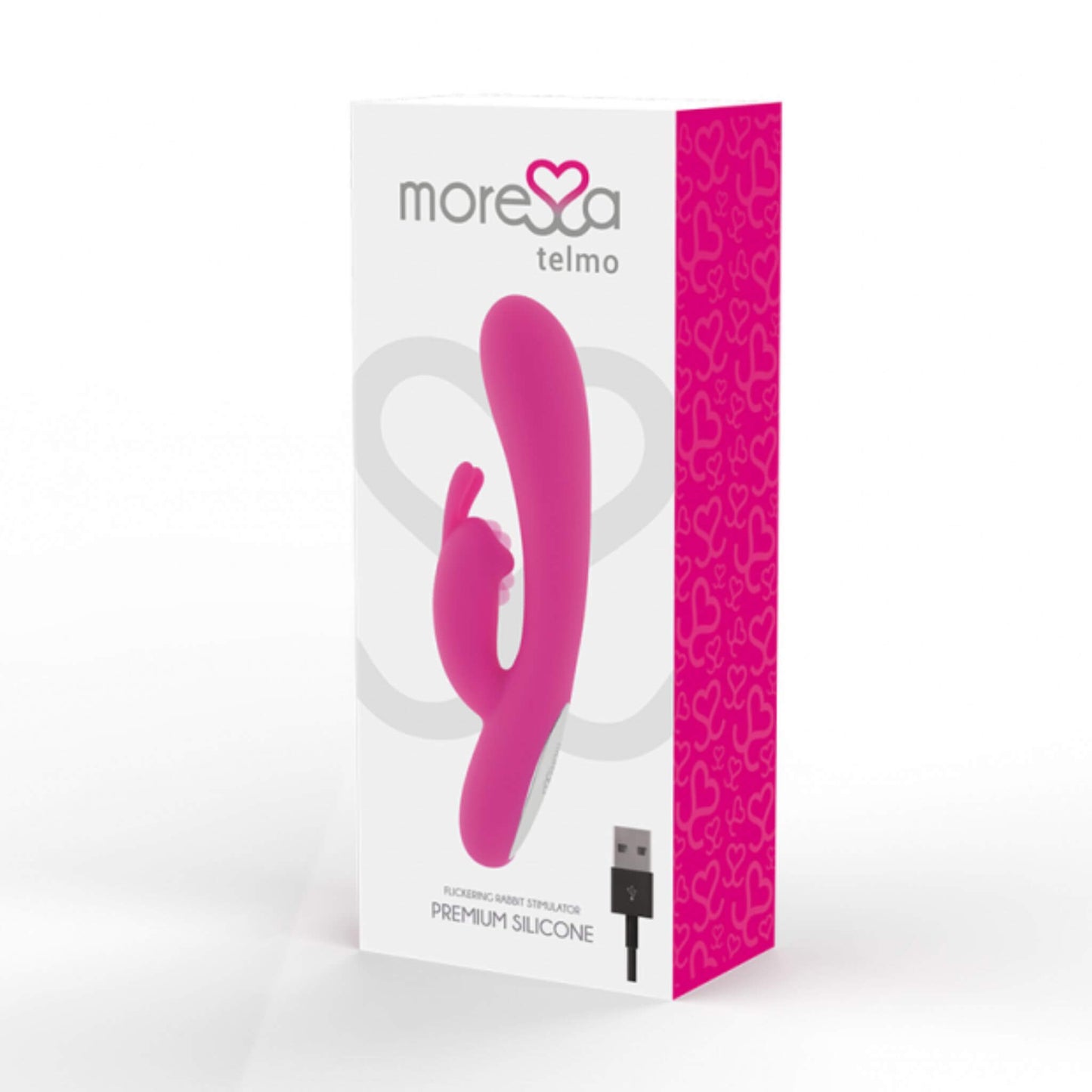 Consolador Vibrador Conejo Doble Rosa Estimulador Clitoris Empaque