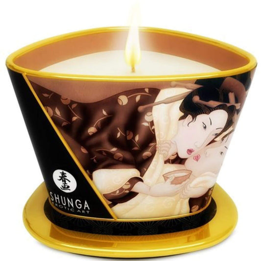 Shunga Vela de Masaje Aceite Chocolate
