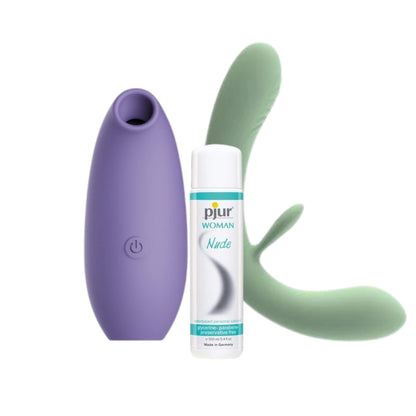Pack succionador, vibrador doble y lubricante de agua