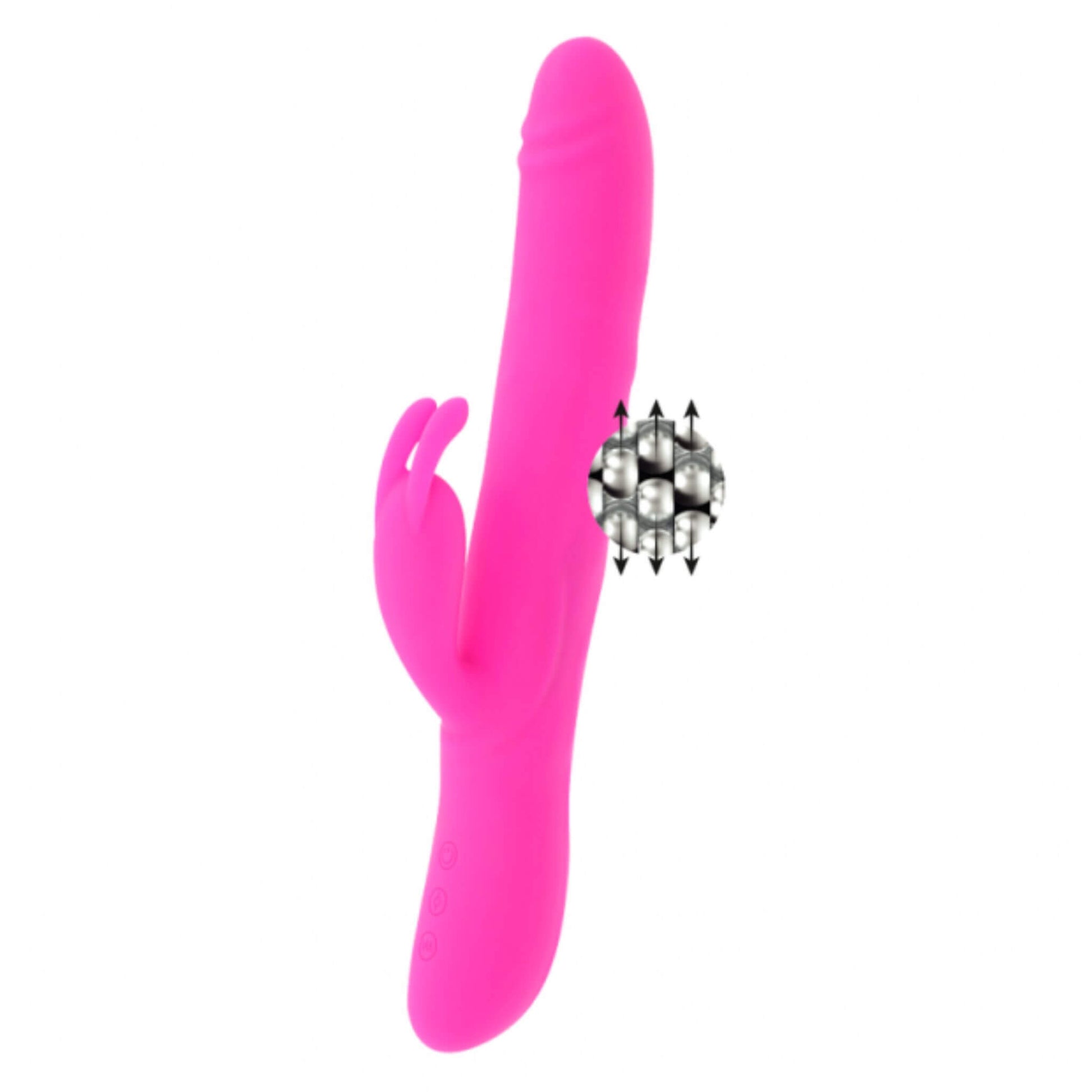 Consolador Vibrador Conejo Doble Rotacion Rosa