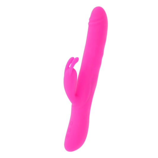 Consolador Vibrador Conejo Doble Rotacion Rosa
