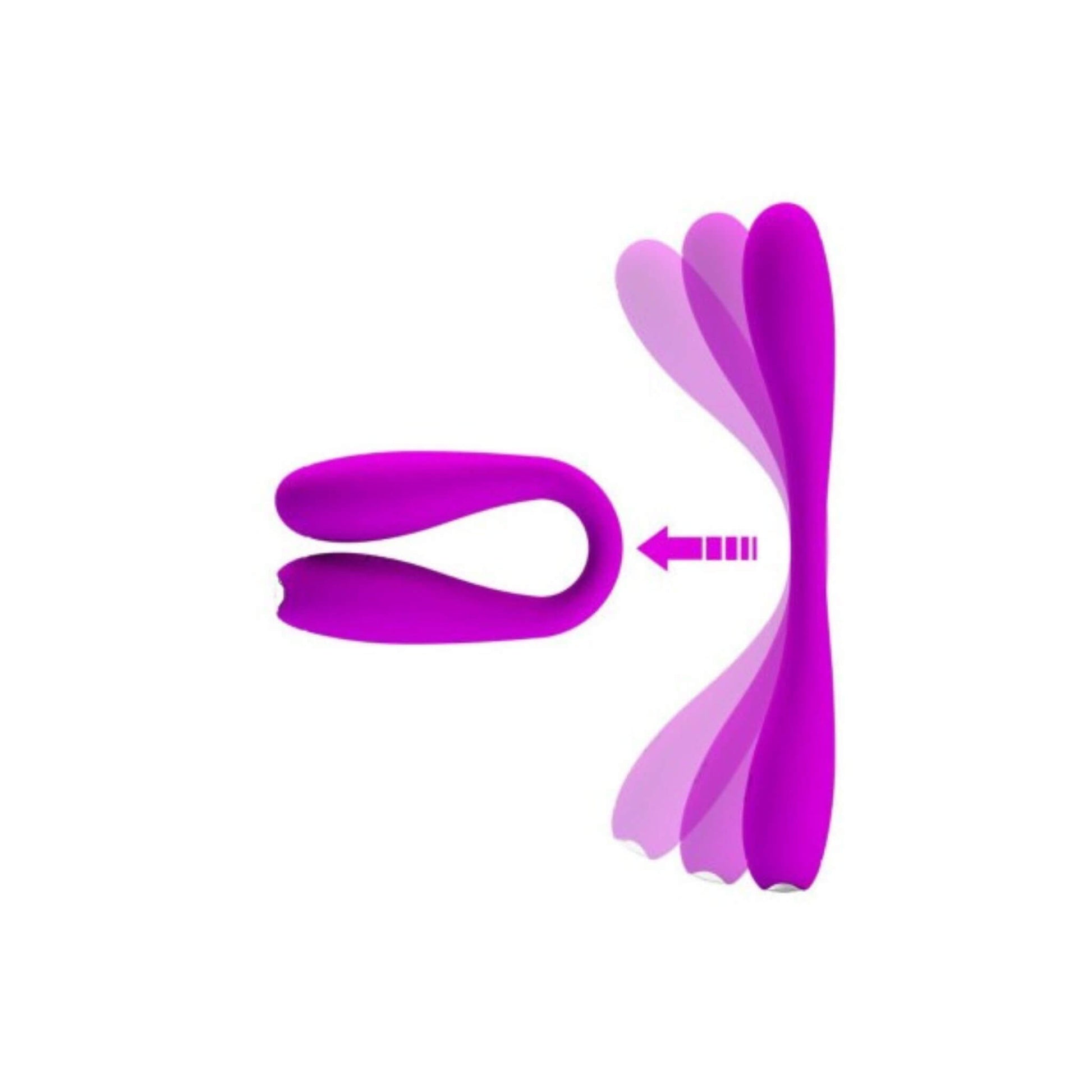 Yedda Vibrador Consolador Doble Parejas Flexible