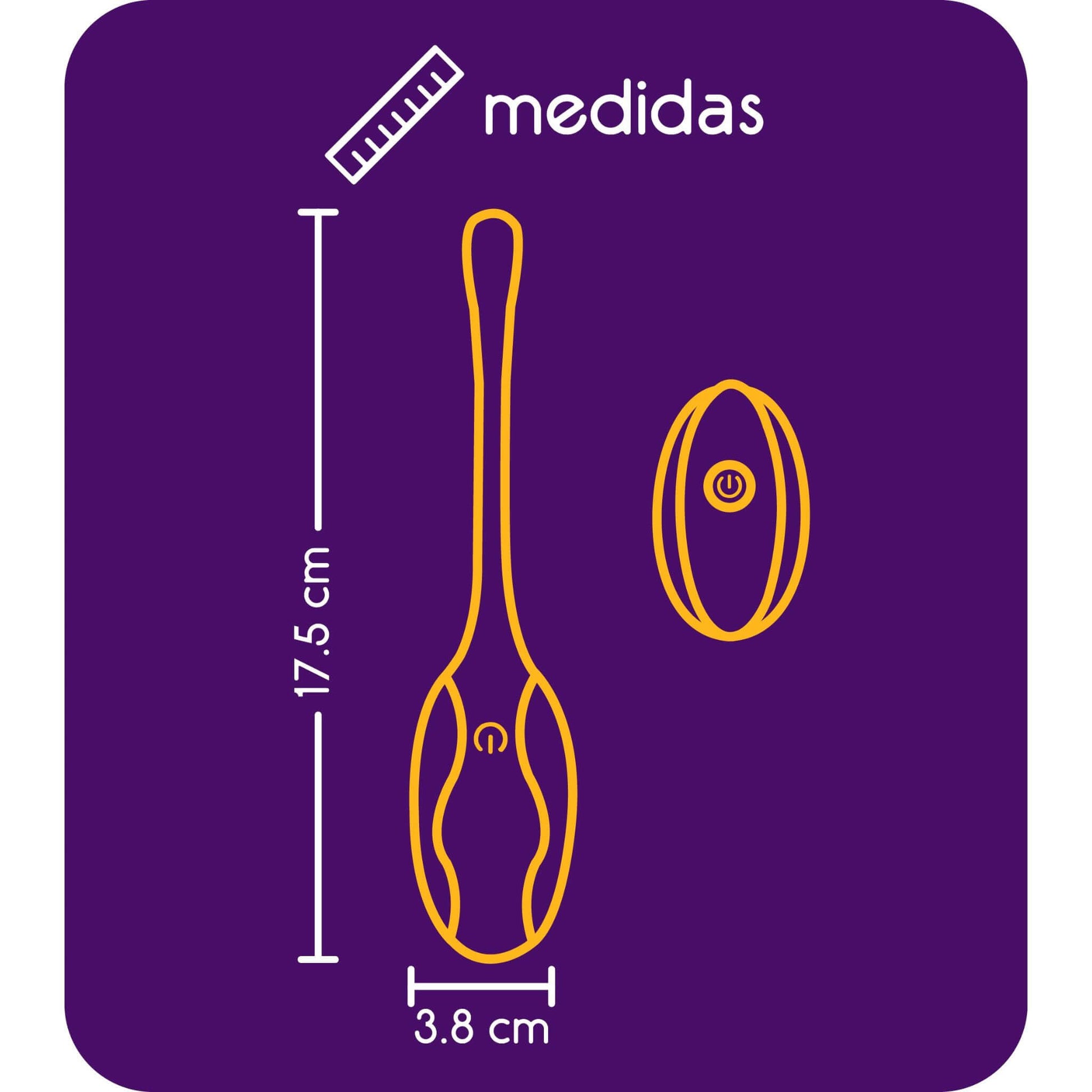 Huevo Vibrador Sexual Erótico a Distancia Control Remoto Medidas