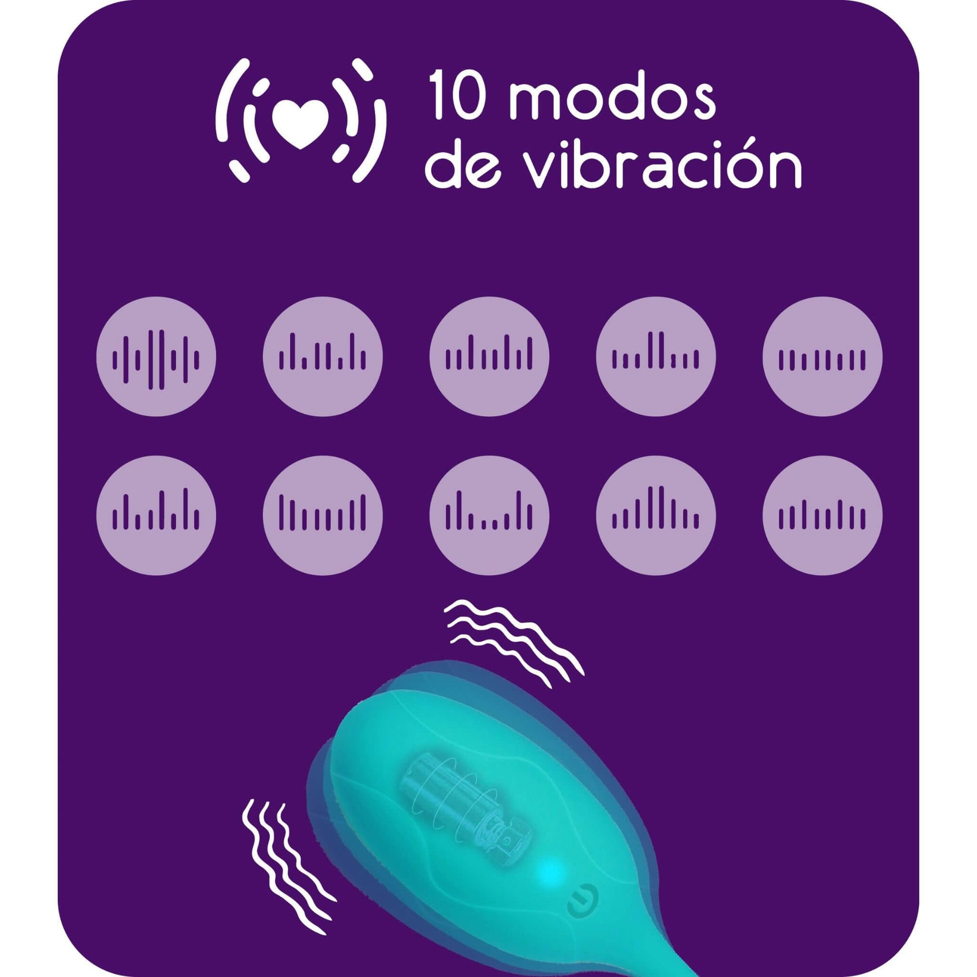 Huevo Vibrador Sexual Erótico a Distancia Control Remoto 10 Modos Vibracion