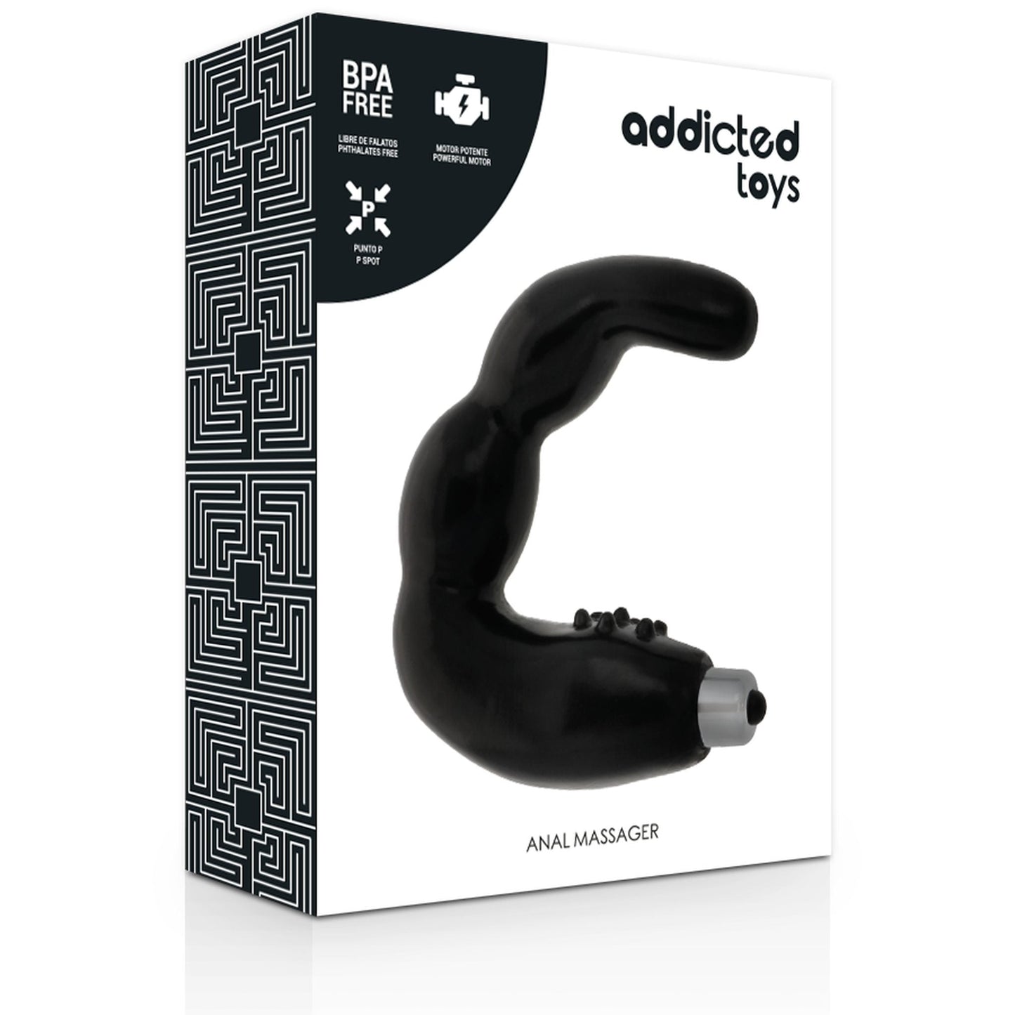 Caja del masajeador prostático Addicted Toys, libre de BPA