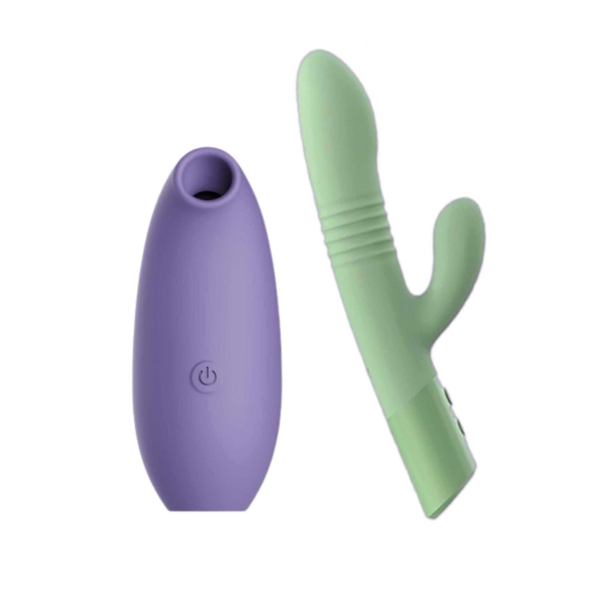 Pack conejito vibrador con succionador de clítoris