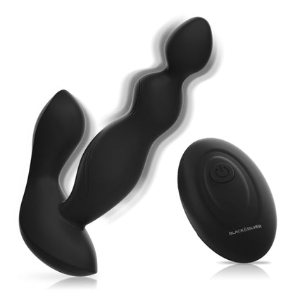 Plug prostático Cora de Black&Silver con su mando a distancia