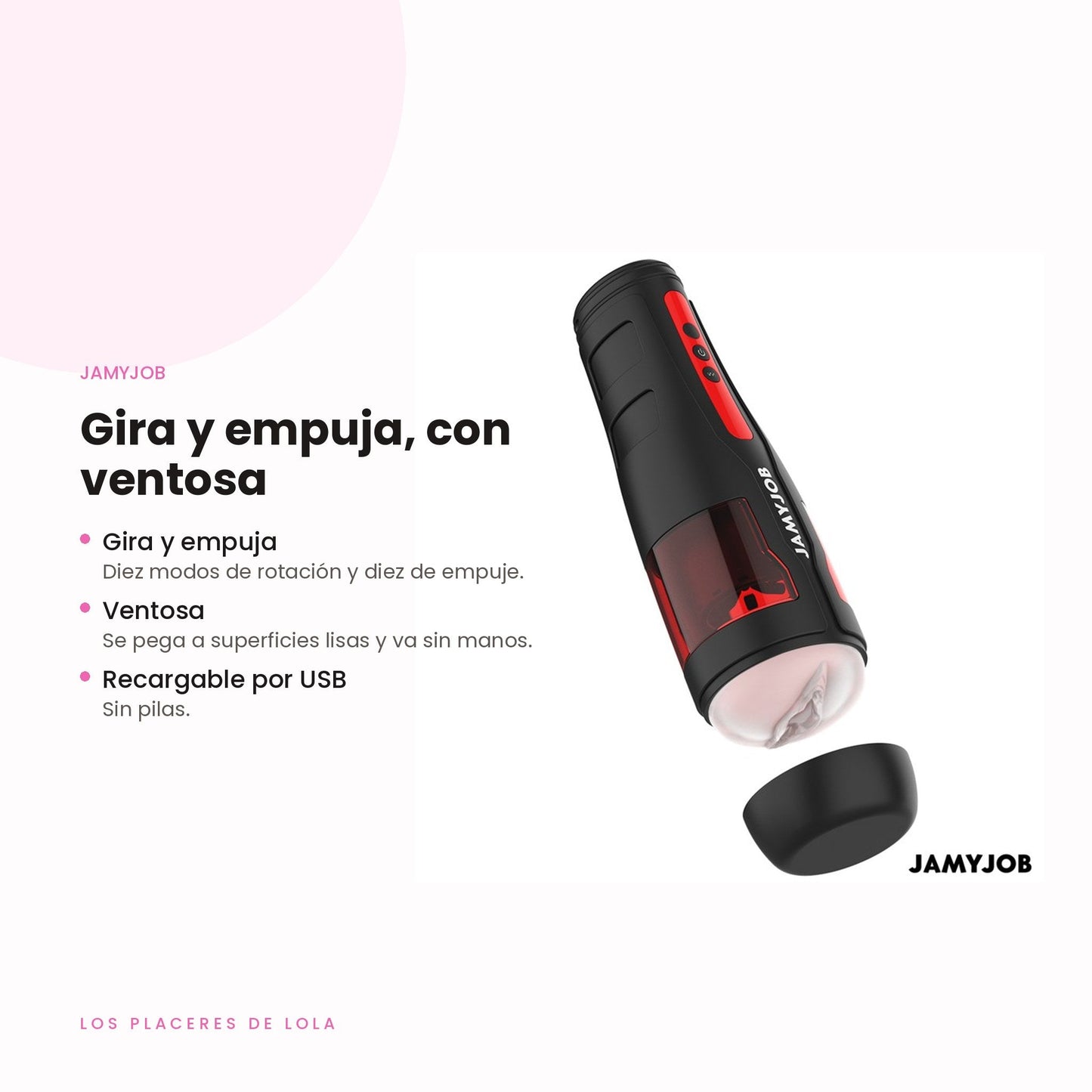 El Cyclone de Jamyjob se pega con ventosa y combina rotación y empuje