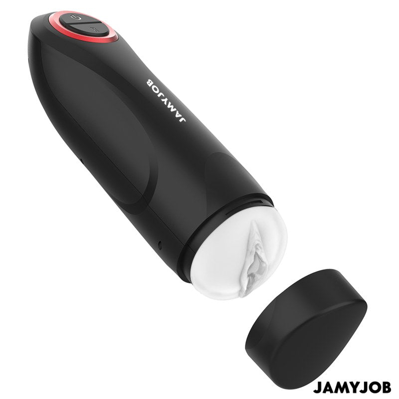 Masturbador Gravity de Jamyjob, vista lateral y botones