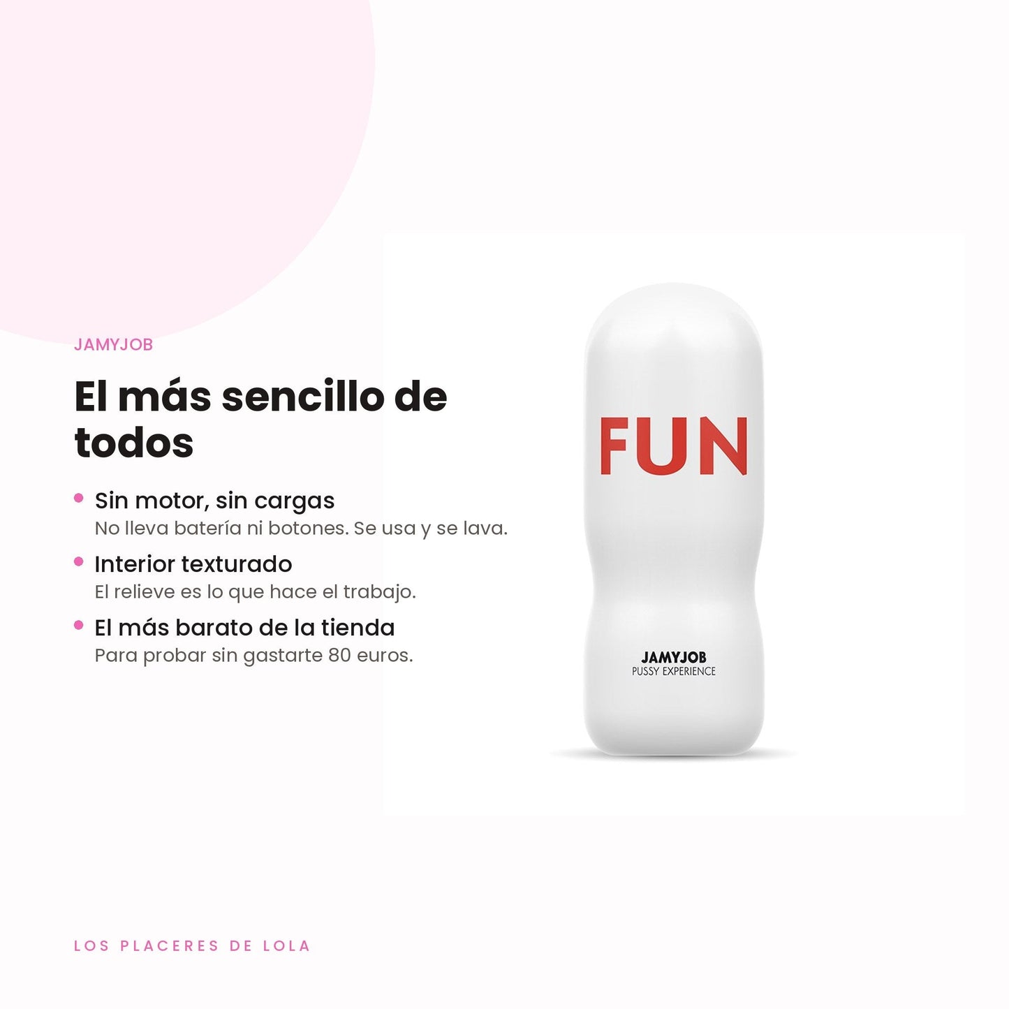 Masturbador manual de Jamyjob con interior texturado, sin motor