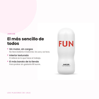 Masturbador manual de Jamyjob con interior texturado, sin motor